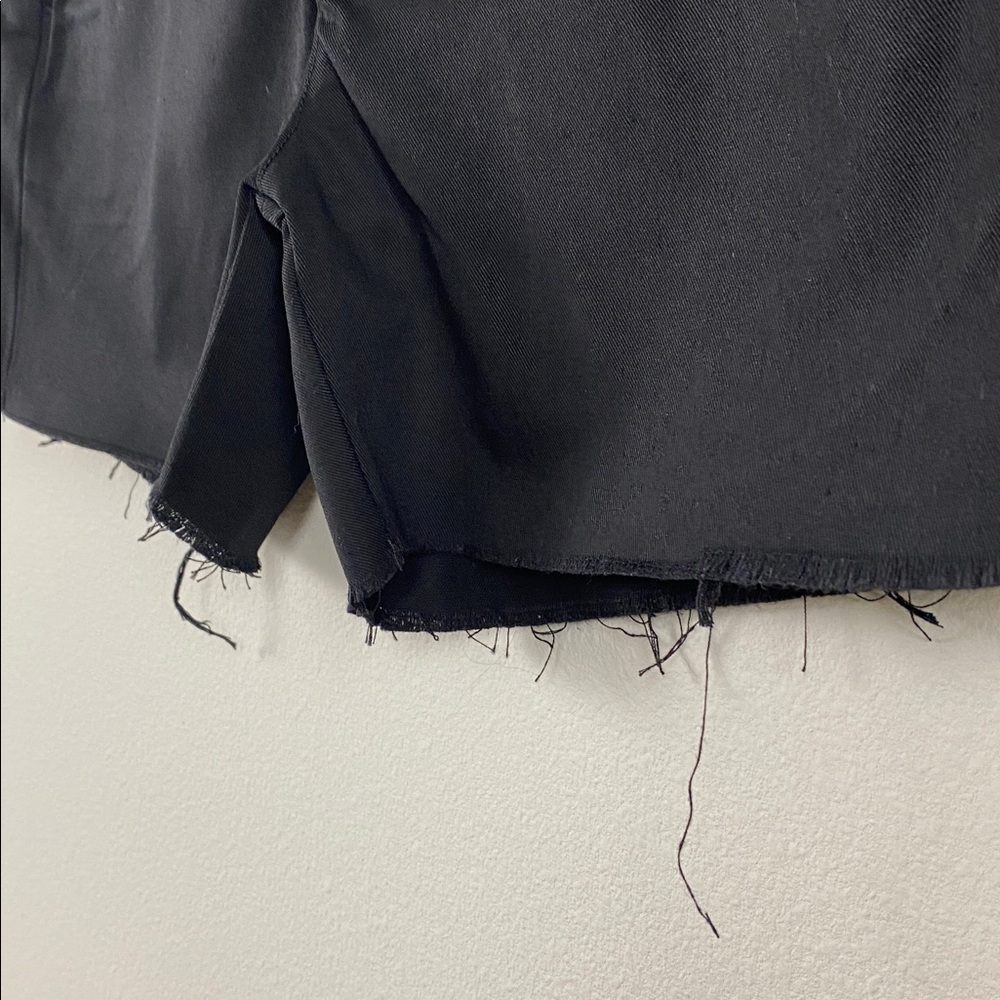 Re/Done Cut Off Trouser Short | High Rise, 4 Pockets | Black - Picture 10 of 13